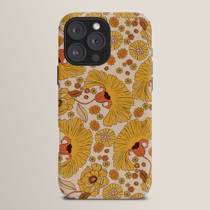 70s Floral Pattern iPhone Case