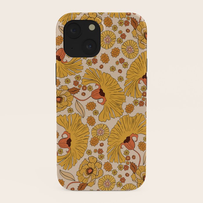 70s Floral Pattern iPhone Case