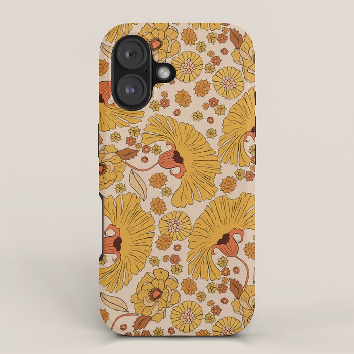70s Floral Pattern iPhone Case