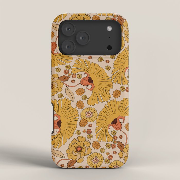 70s Floral Pattern iPhone Case