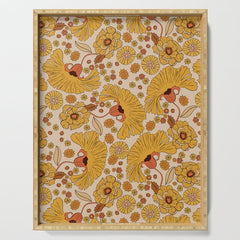 70s Floral Pattern Serving Tray