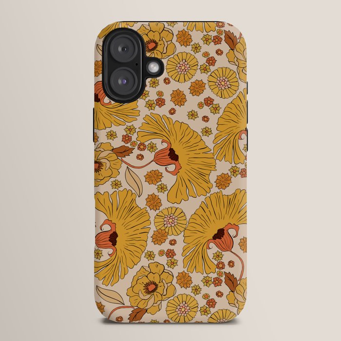70s Floral Pattern iPhone Case