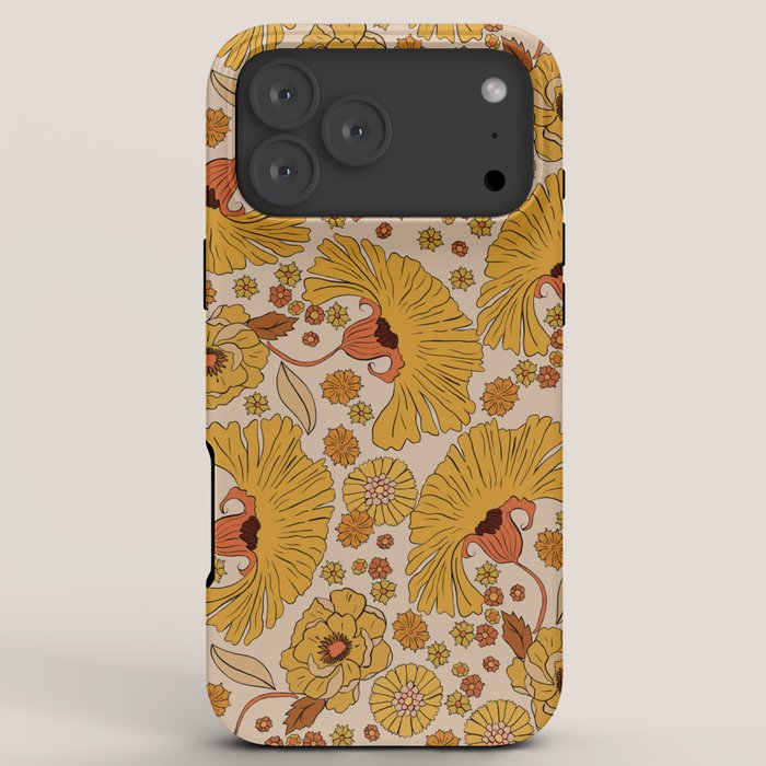 70s Floral Pattern iPhone Case