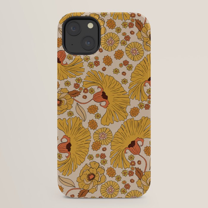 70s Floral Pattern iPhone Case