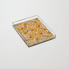 70s Floral Pattern Acrylic Tray