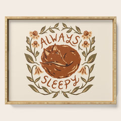 Always Sleepy' Fox Serving Tray