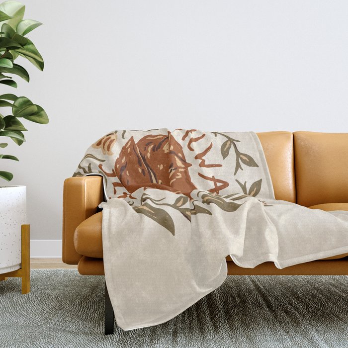 Always Sleepy' Fox Throw Blanket