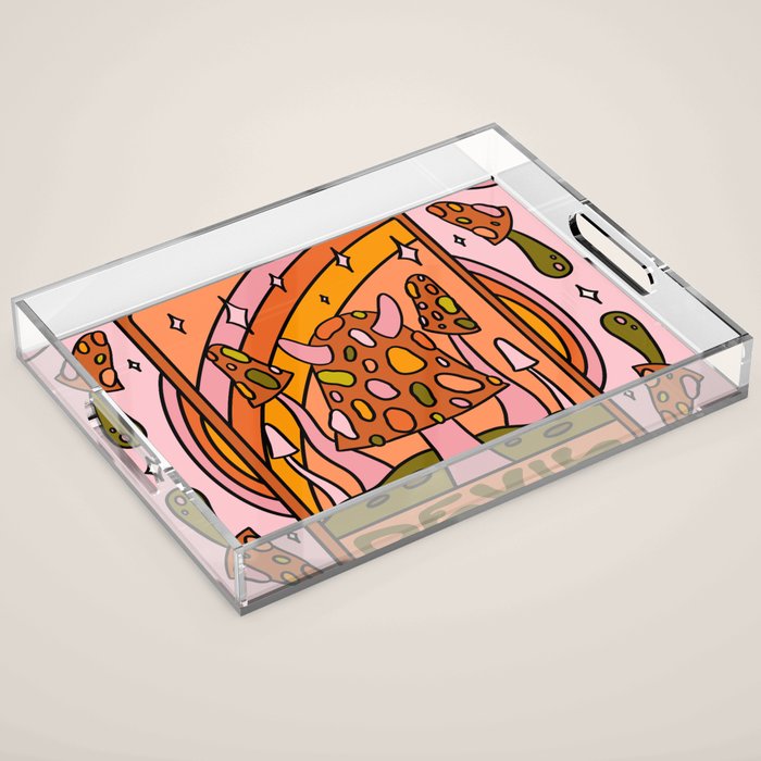 15. Devil Tarot Mushroom Acrylic Tray