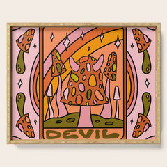 15. Devil Tarot Mushroom Serving Tray