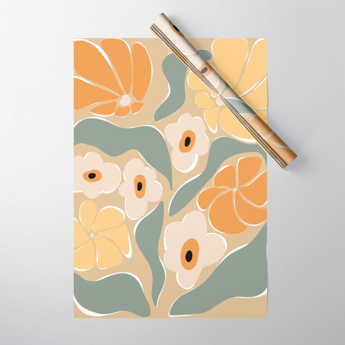 70s california flower market Wrapping Paper