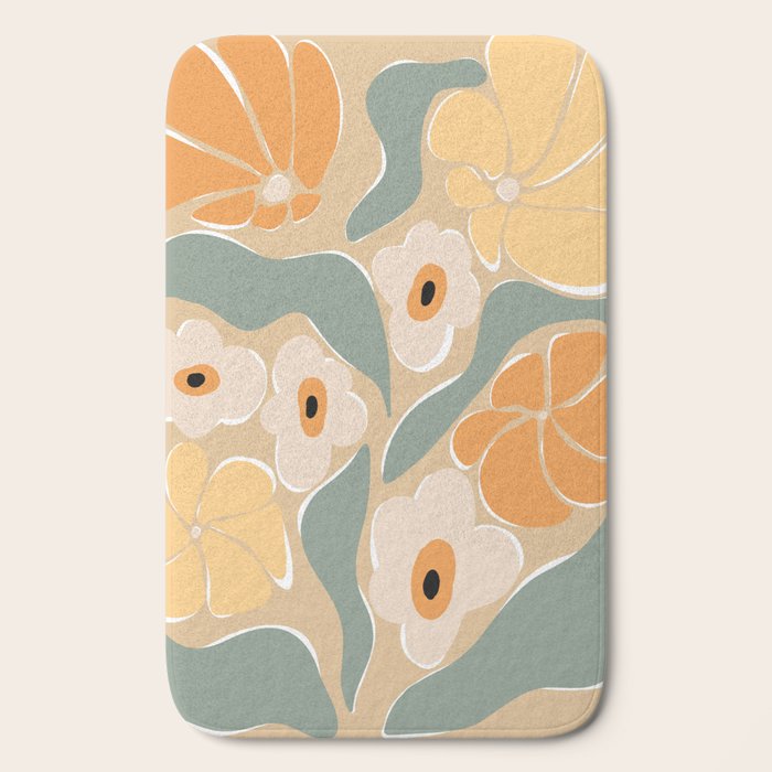 70s california flower market Bath Mat
