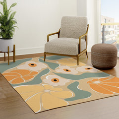 70s california flower market Rug