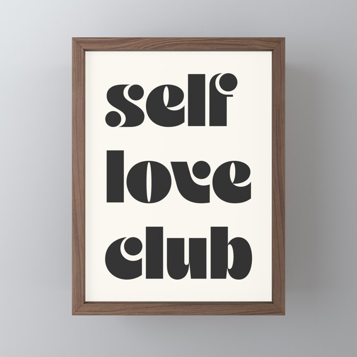 "self love club" Mini Art Print