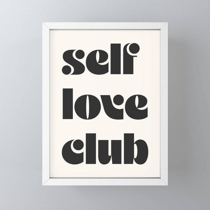 "self love club" Mini Art Print