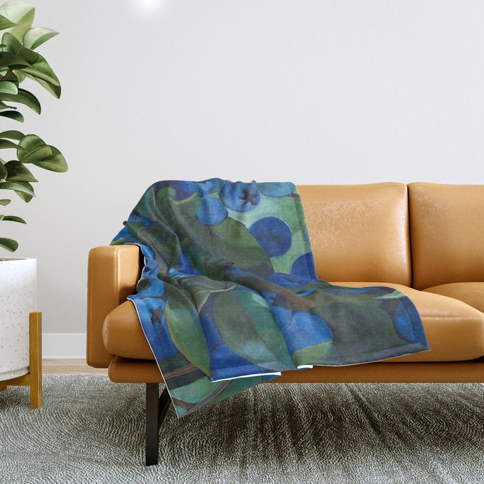 A Blueberry View Throw Blanket
