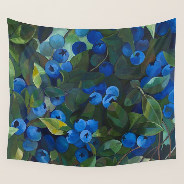 A Blueberry View Wall Tapestry