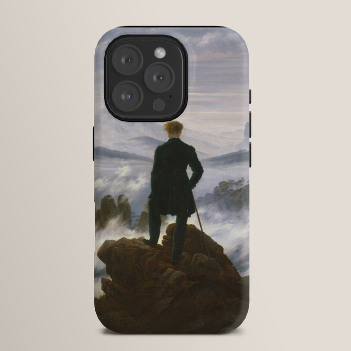 "Wanderer above the Sea of Fog" ("Der Wanderer ��ber dem Nebelmeer") by Caspar David Friedrich, circa 1817  iPhone Case