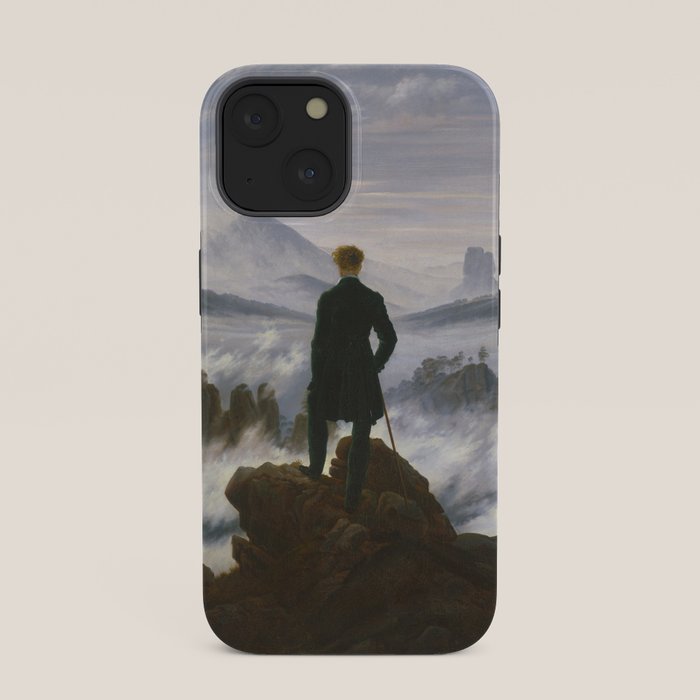 "Wanderer above the Sea of Fog" ("Der Wanderer ��ber dem Nebelmeer") by Caspar David Friedrich, circa 1817  iPhone Case