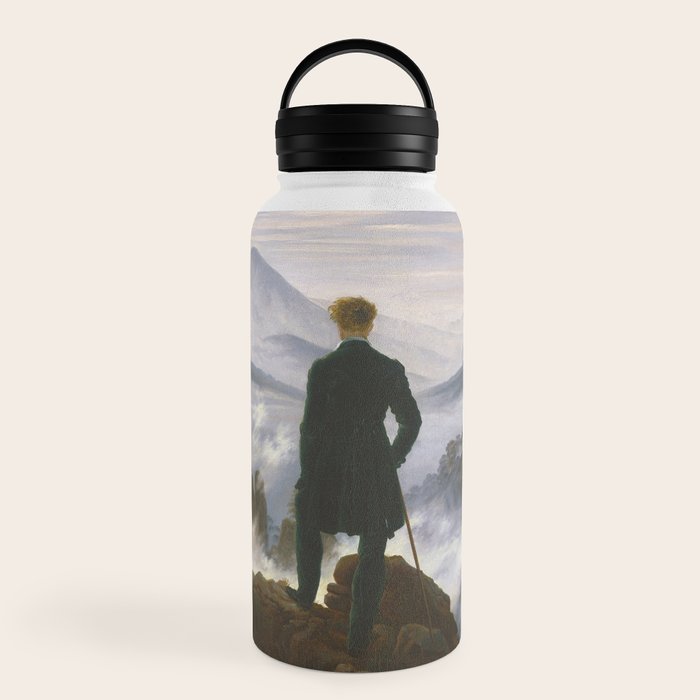"Wanderer above the Sea of Fog" ("Der Wanderer ��ber dem Nebelmeer") by Caspar David Friedrich, circa 1817  Water Bottle