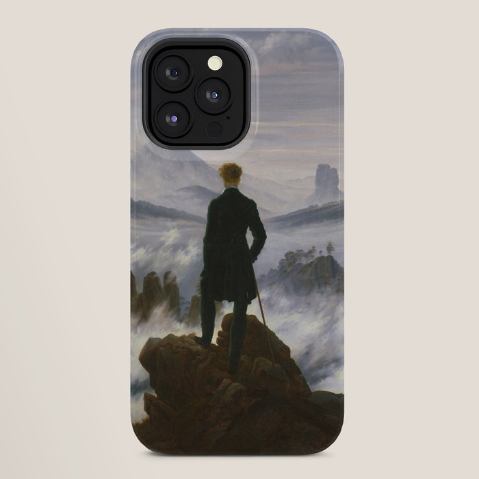 "Wanderer above the Sea of Fog" ("Der Wanderer ��ber dem Nebelmeer") by Caspar David Friedrich, circa 1817  iPhone Case