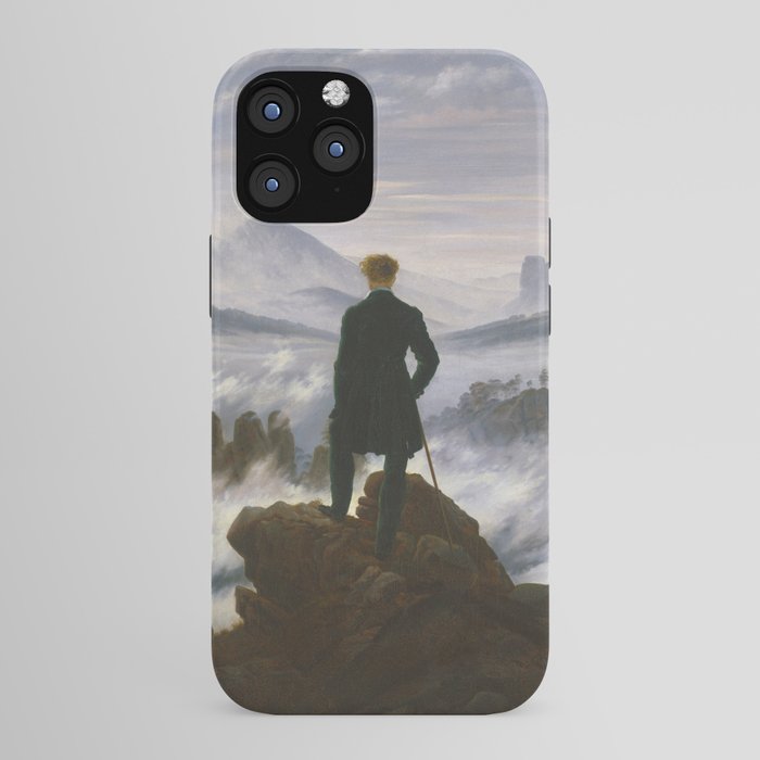 "Wanderer above the Sea of Fog" ("Der Wanderer ��ber dem Nebelmeer") by Caspar David Friedrich, circa 1817  iPhone Case
