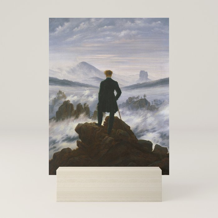 "Wanderer above the Sea of Fog" ("Der Wanderer ��ber dem Nebelmeer") by Caspar David Friedrich, circa 1817  Mini Art Print