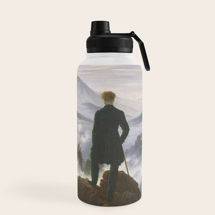 "Wanderer above the Sea of Fog" ("Der Wanderer ��ber dem Nebelmeer") by Caspar David Friedrich, circa 1817  Water Bottle