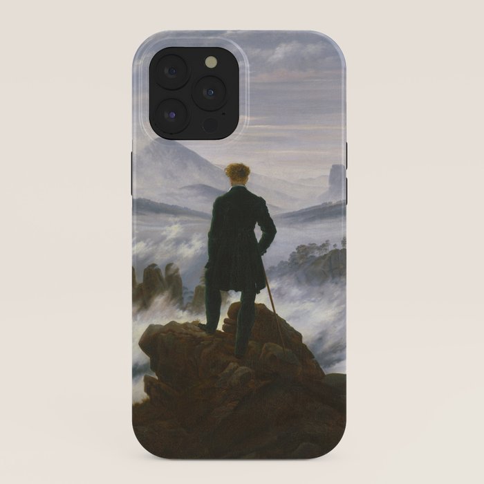 "Wanderer above the Sea of Fog" ("Der Wanderer ��ber dem Nebelmeer") by Caspar David Friedrich, circa 1817  iPhone Case