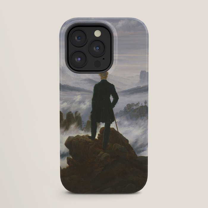 "Wanderer above the Sea of Fog" ("Der Wanderer ��ber dem Nebelmeer") by Caspar David Friedrich, circa 1817  iPhone Case