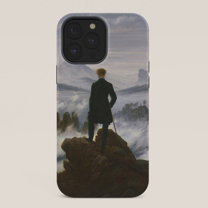 "Wanderer above the Sea of Fog" ("Der Wanderer ��ber dem Nebelmeer") by Caspar David Friedrich, circa 1817  iPhone Case