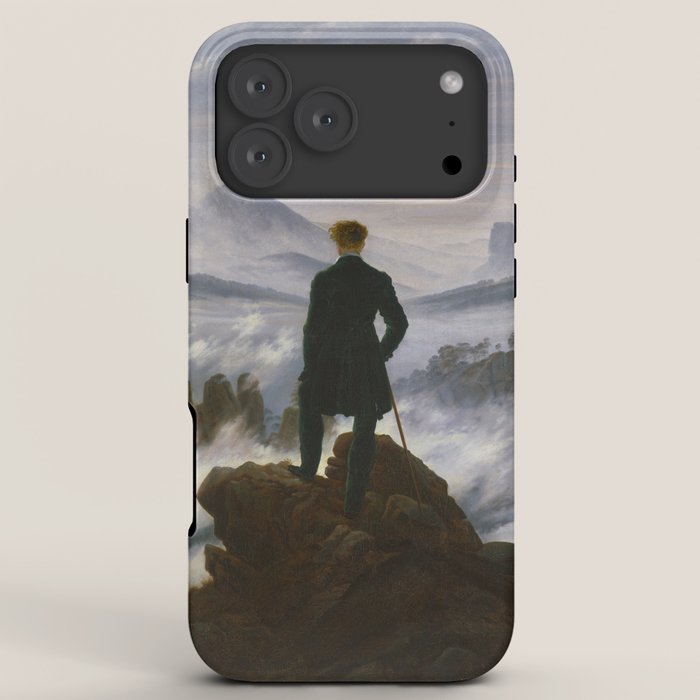 "Wanderer above the Sea of Fog" ("Der Wanderer ��ber dem Nebelmeer") by Caspar David Friedrich, circa 1817  iPhone Case