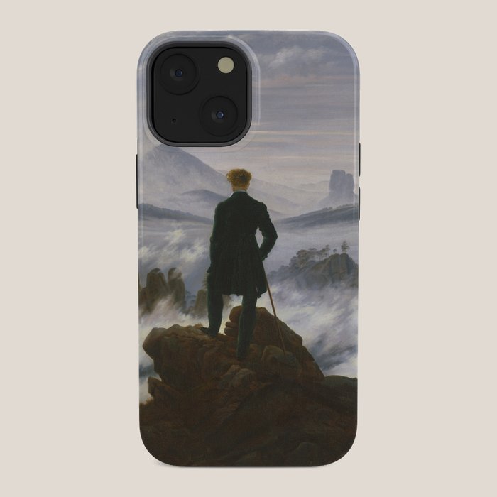 "Wanderer above the Sea of Fog" ("Der Wanderer ��ber dem Nebelmeer") by Caspar David Friedrich, circa 1817  iPhone Case