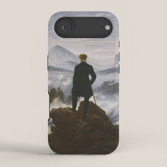 "Wanderer above the Sea of Fog" ("Der Wanderer ��ber dem Nebelmeer") by Caspar David Friedrich, circa 1817  iPhone Case