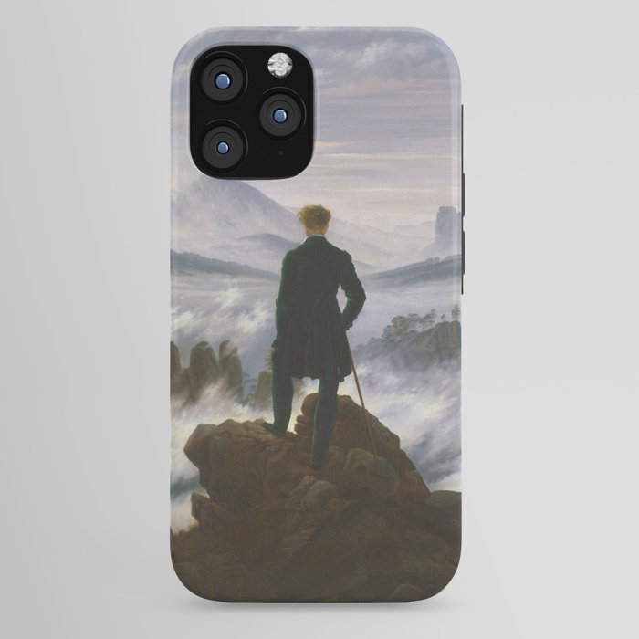 "Wanderer above the Sea of Fog" ("Der Wanderer ��ber dem Nebelmeer") by Caspar David Friedrich, circa 1817  iPhone Case