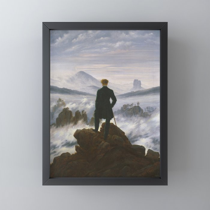 "Wanderer above the Sea of Fog" ("Der Wanderer ��ber dem Nebelmeer") by Caspar David Friedrich, circa 1817  Mini Art Print