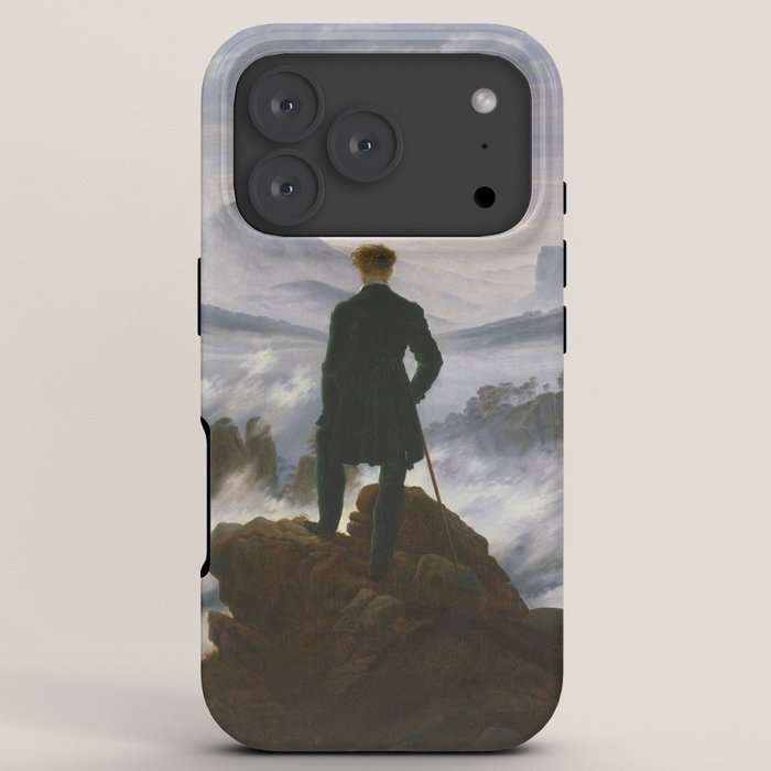 "Wanderer above the Sea of Fog" ("Der Wanderer ��ber dem Nebelmeer") by Caspar David Friedrich, circa 1817  iPhone Case