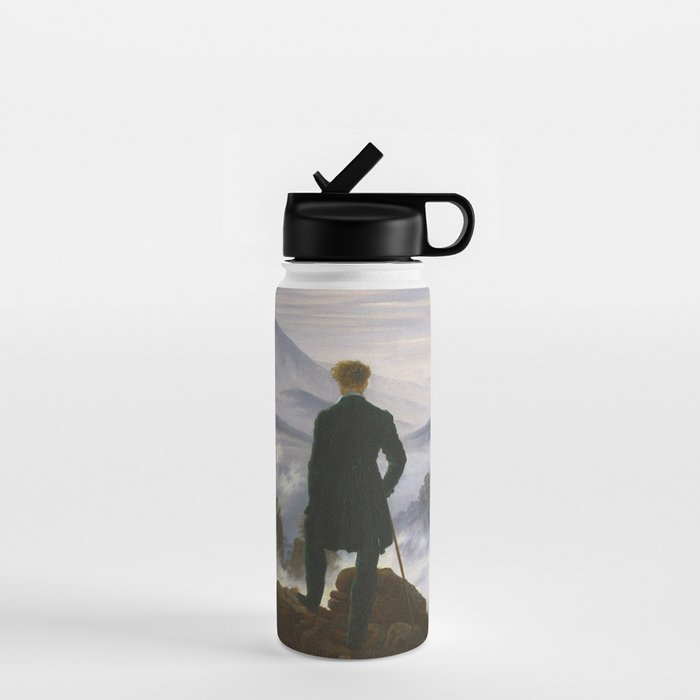 "Wanderer above the Sea of Fog" ("Der Wanderer ��ber dem Nebelmeer") by Caspar David Friedrich, circa 1817  Water Bottle