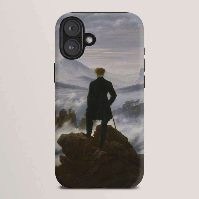 "Wanderer above the Sea of Fog" ("Der Wanderer ��ber dem Nebelmeer") by Caspar David Friedrich, circa 1817  iPhone Case