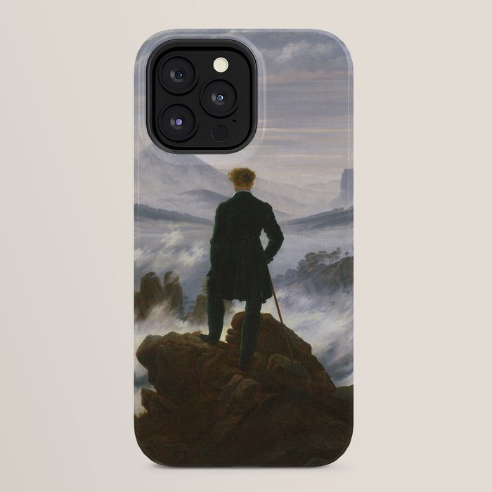 "Wanderer above the Sea of Fog" ("Der Wanderer ��ber dem Nebelmeer") by Caspar David Friedrich, circa 1817  iPhone Case