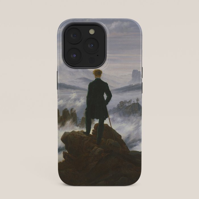 "Wanderer above the Sea of Fog" ("Der Wanderer ��ber dem Nebelmeer") by Caspar David Friedrich, circa 1817  iPhone Case