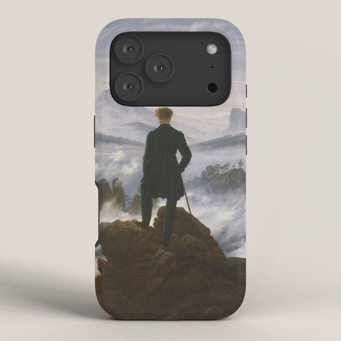 "Wanderer above the Sea of Fog" ("Der Wanderer ��ber dem Nebelmeer") by Caspar David Friedrich, circa 1817  iPhone Case