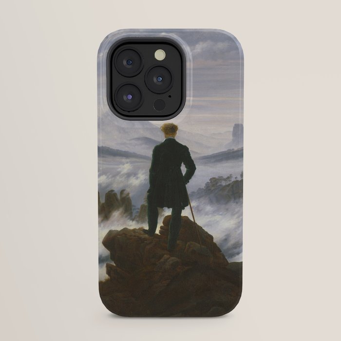 "Wanderer above the Sea of Fog" ("Der Wanderer ��ber dem Nebelmeer") by Caspar David Friedrich, circa 1817  iPhone Case