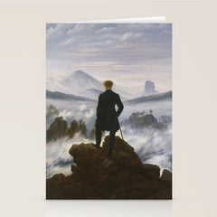 "Wanderer above the Sea of Fog" ("Der Wanderer ��ber dem Nebelmeer") by Caspar David Friedrich, circa 1817  Stationery Card