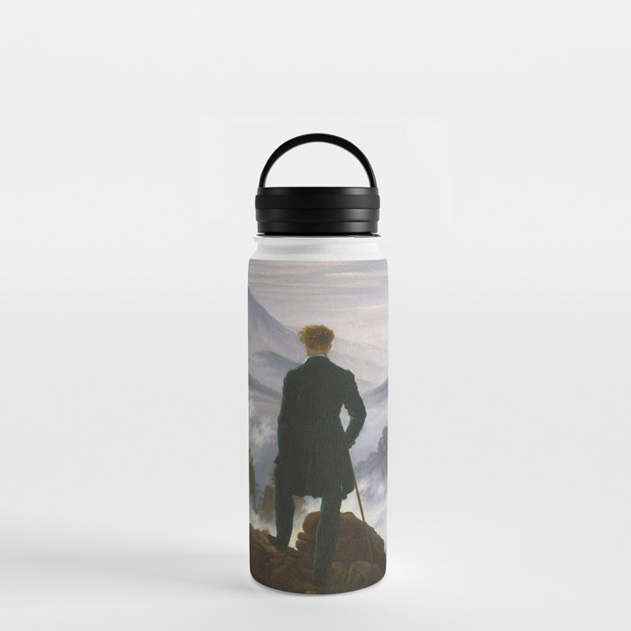 "Wanderer above the Sea of Fog" ("Der Wanderer ��ber dem Nebelmeer") by Caspar David Friedrich, circa 1817  Water Bottle