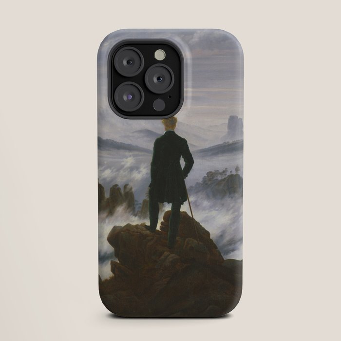 "Wanderer above the Sea of Fog" ("Der Wanderer ��ber dem Nebelmeer") by Caspar David Friedrich, circa 1817  iPhone Case