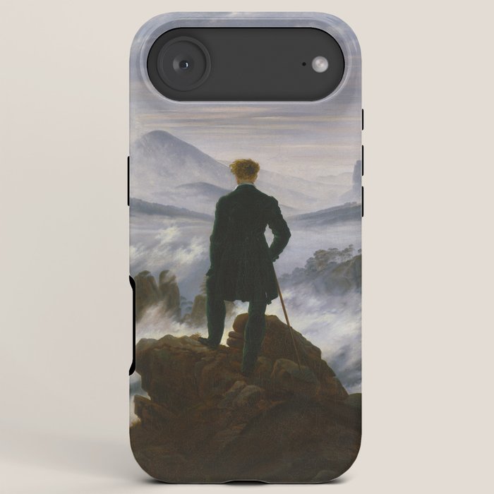 "Wanderer above the Sea of Fog" ("Der Wanderer ��ber dem Nebelmeer") by Caspar David Friedrich, circa 1817  iPhone Case