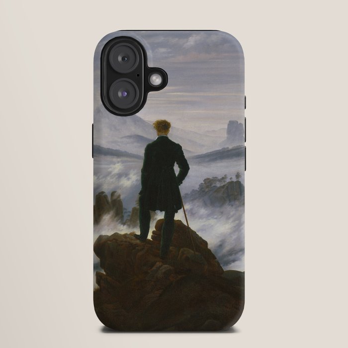 "Wanderer above the Sea of Fog" ("Der Wanderer ��ber dem Nebelmeer") by Caspar David Friedrich, circa 1817  iPhone Case