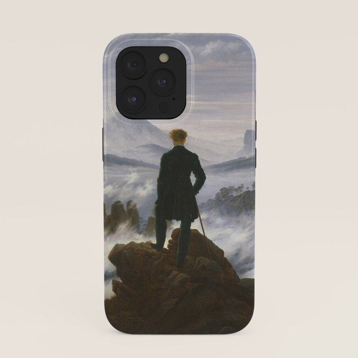"Wanderer above the Sea of Fog" ("Der Wanderer ��ber dem Nebelmeer") by Caspar David Friedrich, circa 1817  iPhone Case