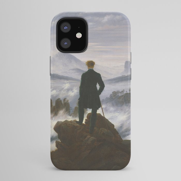 "Wanderer above the Sea of Fog" ("Der Wanderer ��ber dem Nebelmeer") by Caspar David Friedrich, circa 1817  iPhone Case