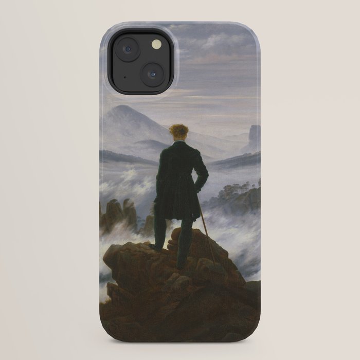 "Wanderer above the Sea of Fog" ("Der Wanderer ��ber dem Nebelmeer") by Caspar David Friedrich, circa 1817  iPhone Case